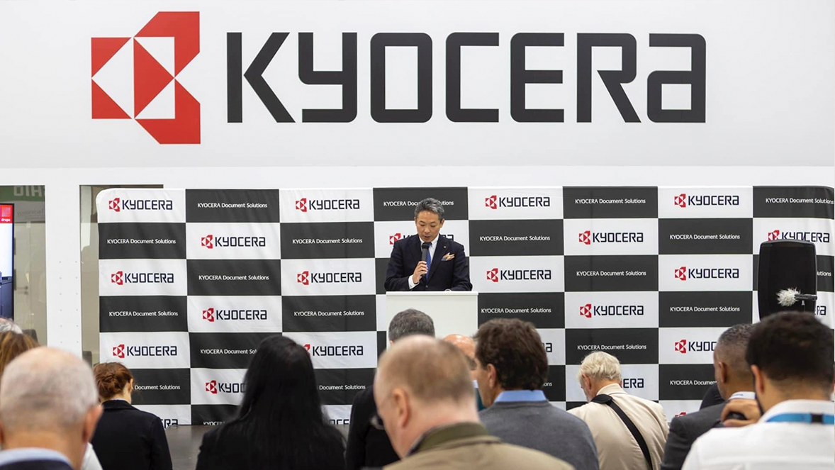 Persconferentie van Kyocera tijdens drupa 2024