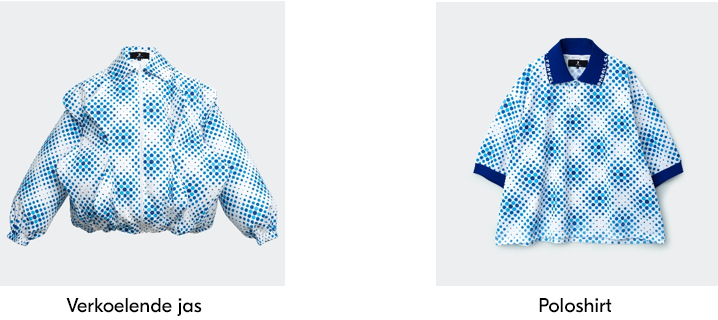 Verkoelende jas en poloshirt van ANREALAGE voor het NTT-paviljoen Verkoelende jas en poloshirt van ANREALAGE voor het NTT-paviljoen