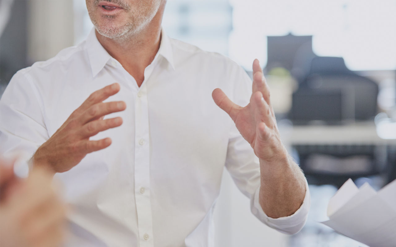 Sales manager presenteert plan