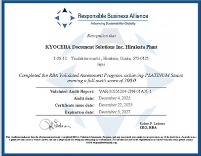 Platina-certificering van RBA