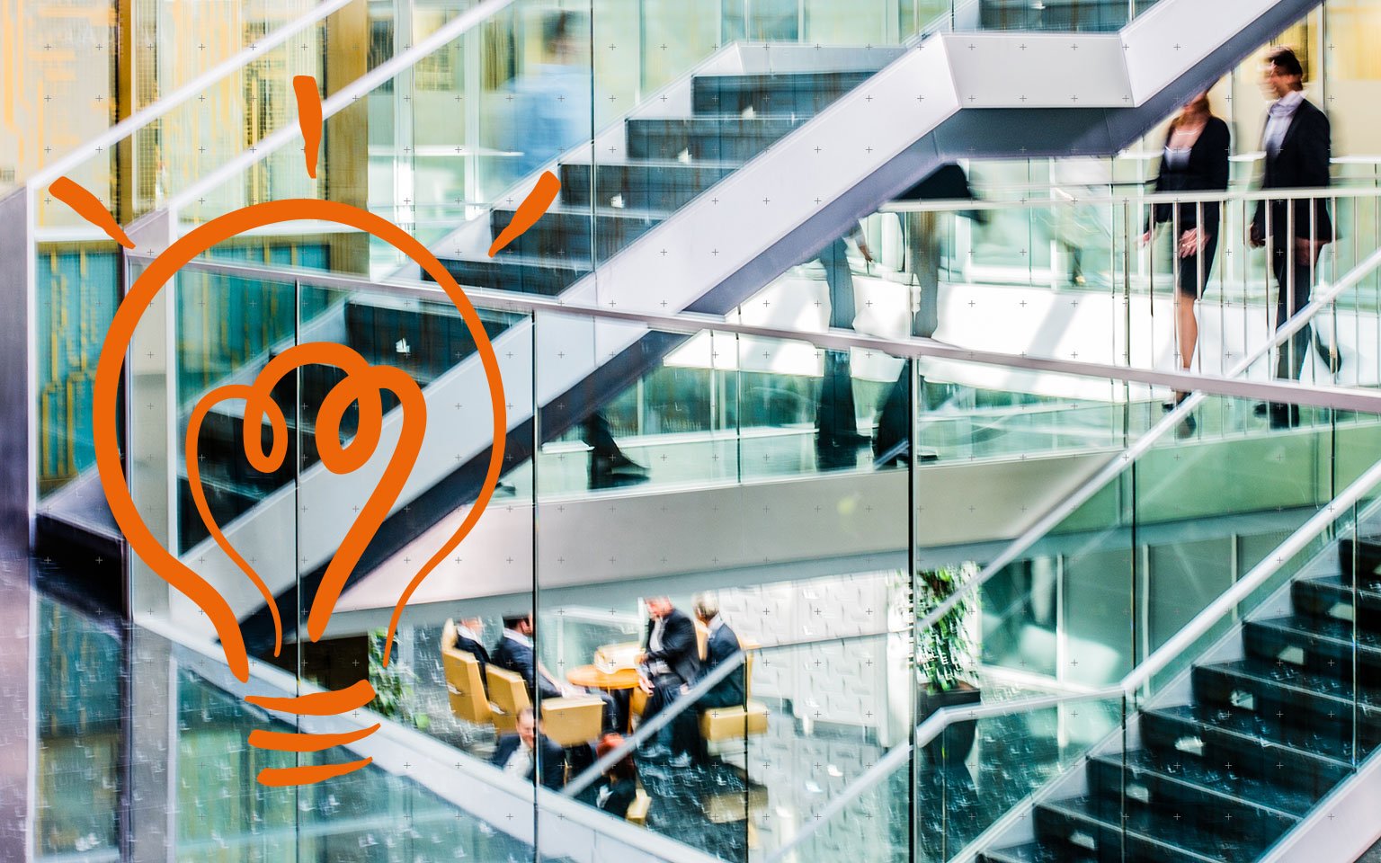 trappen in een kantoorpand