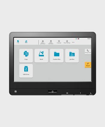 Nieuwe simpele en intuïtieve interface  TASKalfa screen